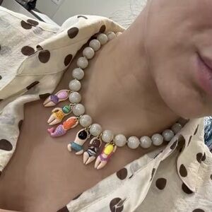 Beach Babes Beaded Charm Necklace